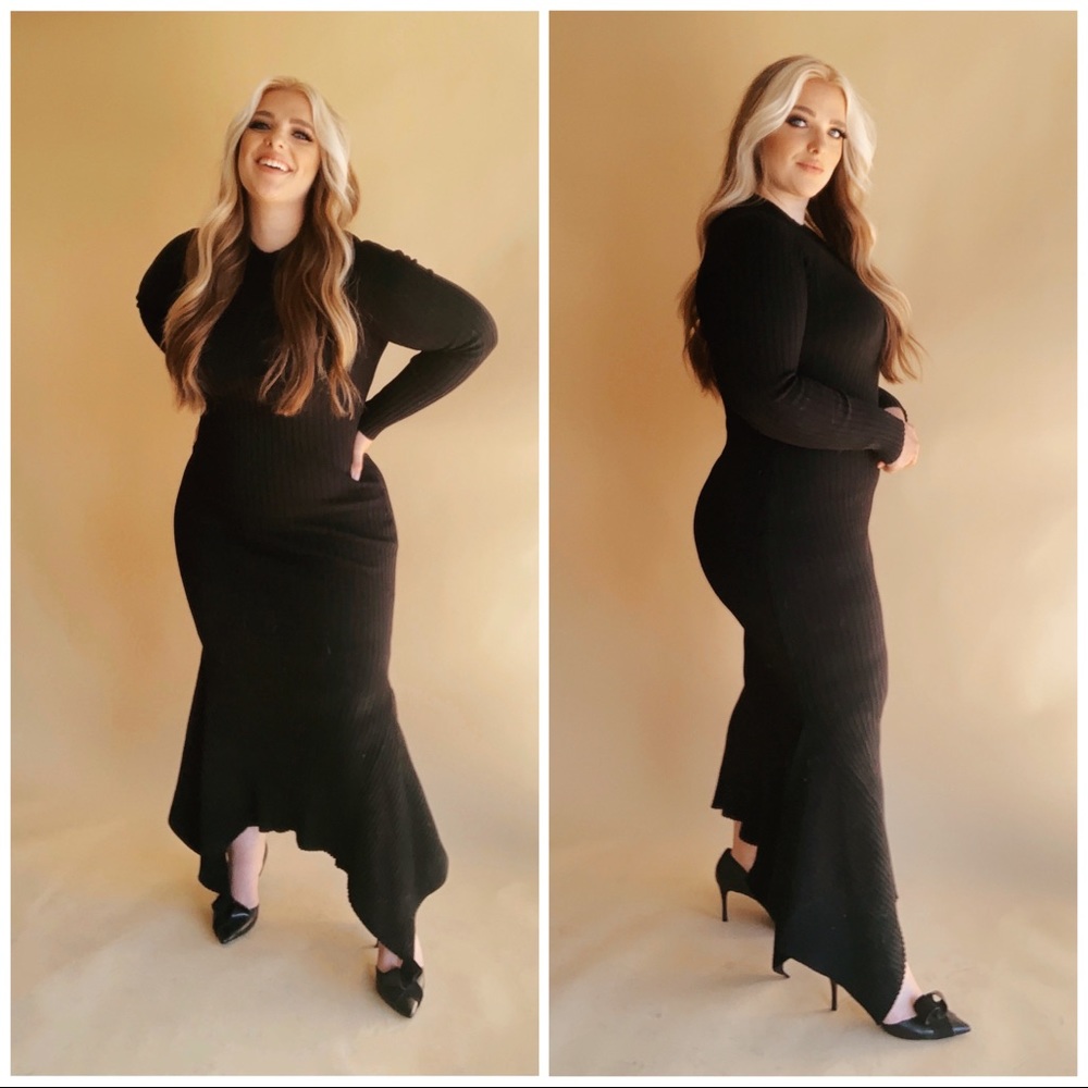 Black Mermaid Tail Gown